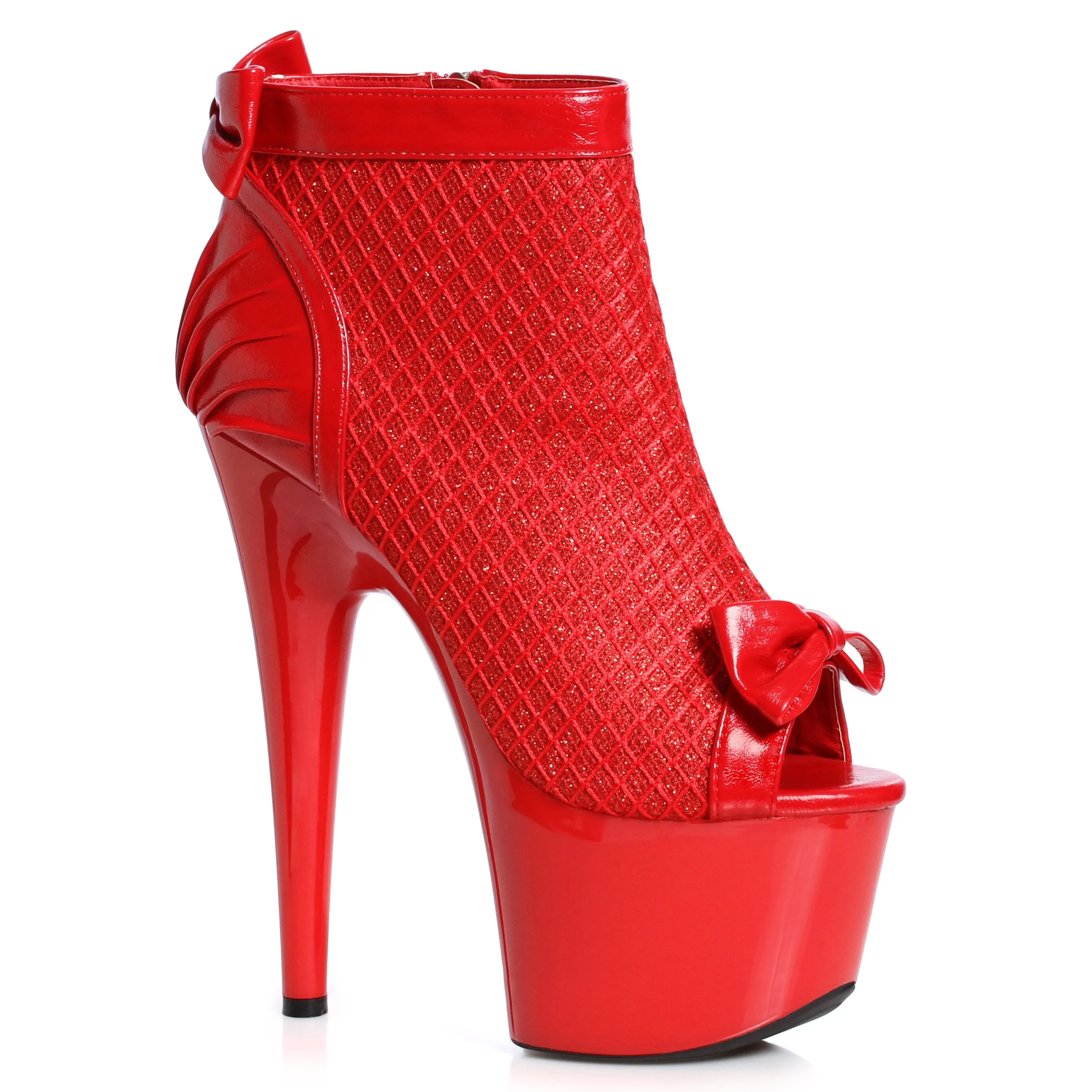 709-FRANCESCA 7" Heel Ankle Boots W/Bow