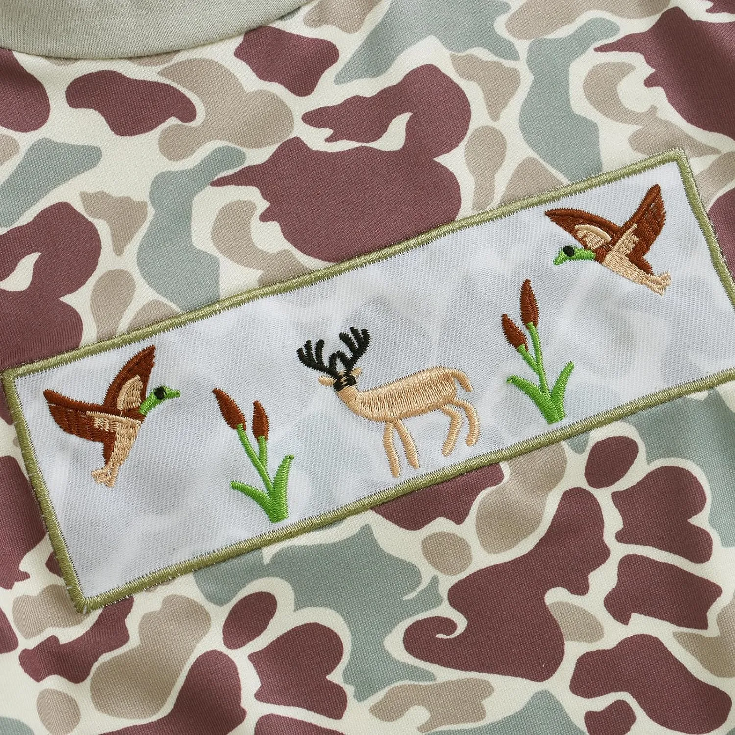 Baby Boys Duck Hunting Clothes Long Sleeve Camoflage Sweatshirt Romper Infant Fall Winter Outfits