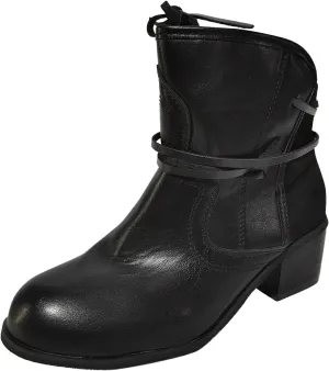Cowboy Boots for Women Western Cowgirl Ankle Booties Vintage Casual Suede Lace Up Shoes Chunky Heel Fall Dress Short Boots