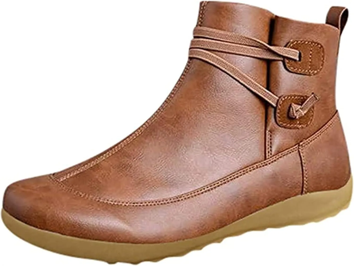 Ladmiple Fall Boots For Women 2024 Chunky Block Stacked Heels Ankle Booties Side Zipper Cowboy Cowgirl Western Boots