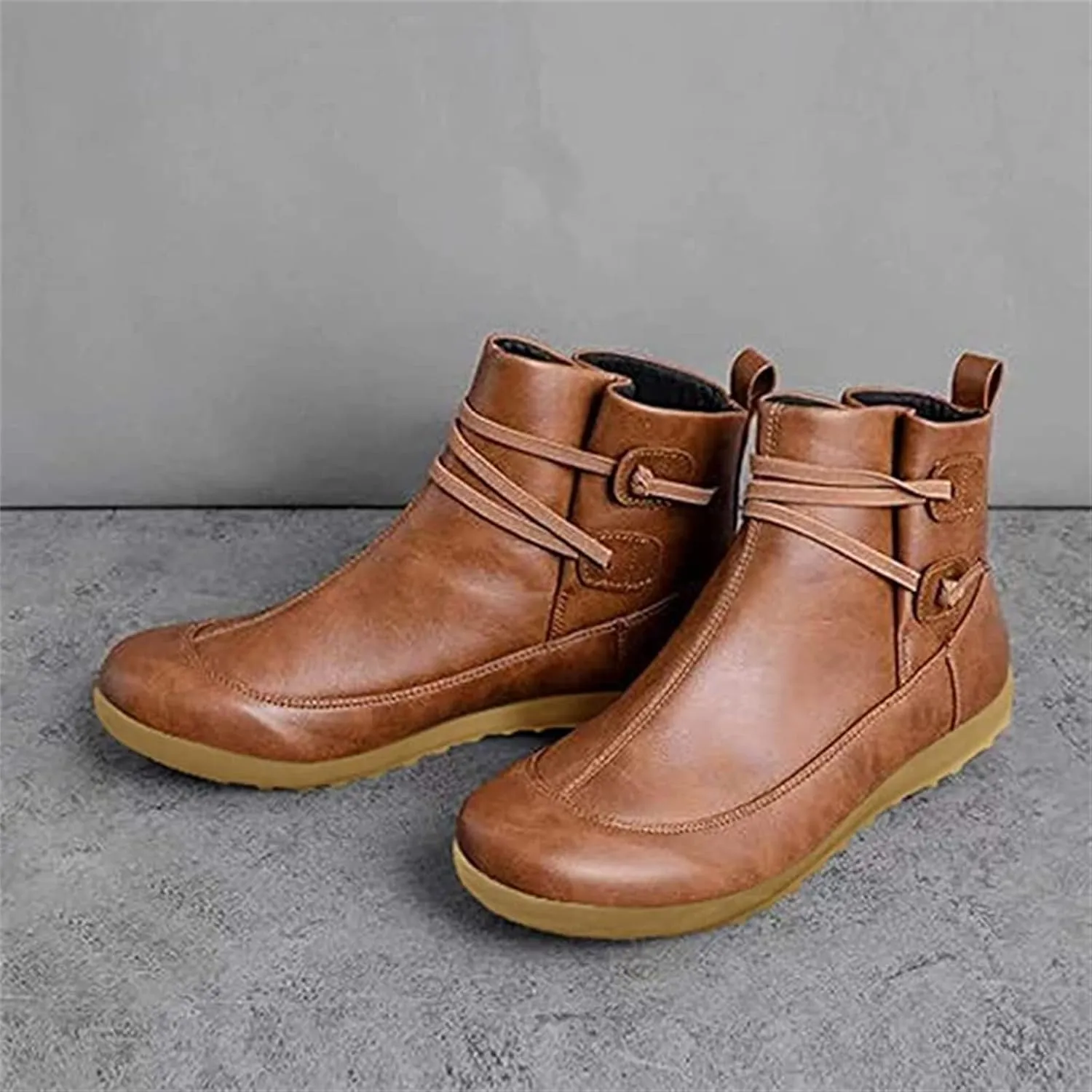 Ladmiple Fall Boots For Women 2024 Chunky Block Stacked Heels Ankle Booties Side Zipper Cowboy Cowgirl Western Boots