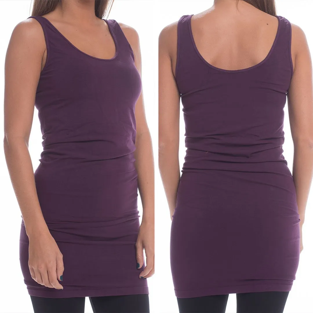 Long Layering Plum Purple Cami