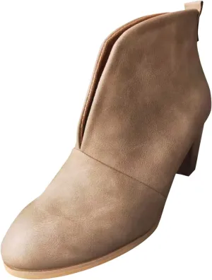 SBGMoSJ Black Ankle Boots for Women Chunky Heel Brown Ankle Boots for Women Wide Width Womens Ankle Boots Size 8 Wide Womens Fall Ankle Boots Low Heel Womens Vintage Short Ankle Boots
